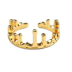 Dripping Paint Ring Gold Oil Drop Adjustable NEW w poucn